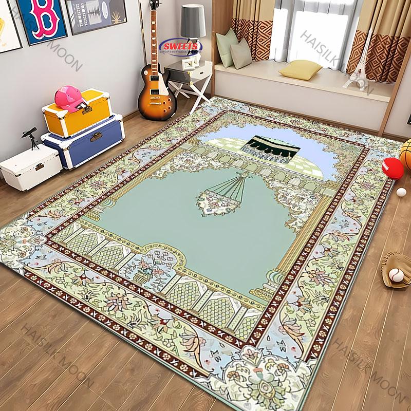 17 Style Islam Prayer Rug for Muslim Ramadan Soft Man Prayer Mat Portable Kids Bedroom Carpet Daily Prayer Mat Eid Al-Fitr Gifts