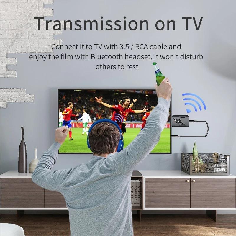 Car USB & 3.5mm AUX Bluetooth 5.3 Dongle Audio Receiver Transmitter Music Adapter For PC Mp3 Speaker TV Wireless Earphone Car Radio