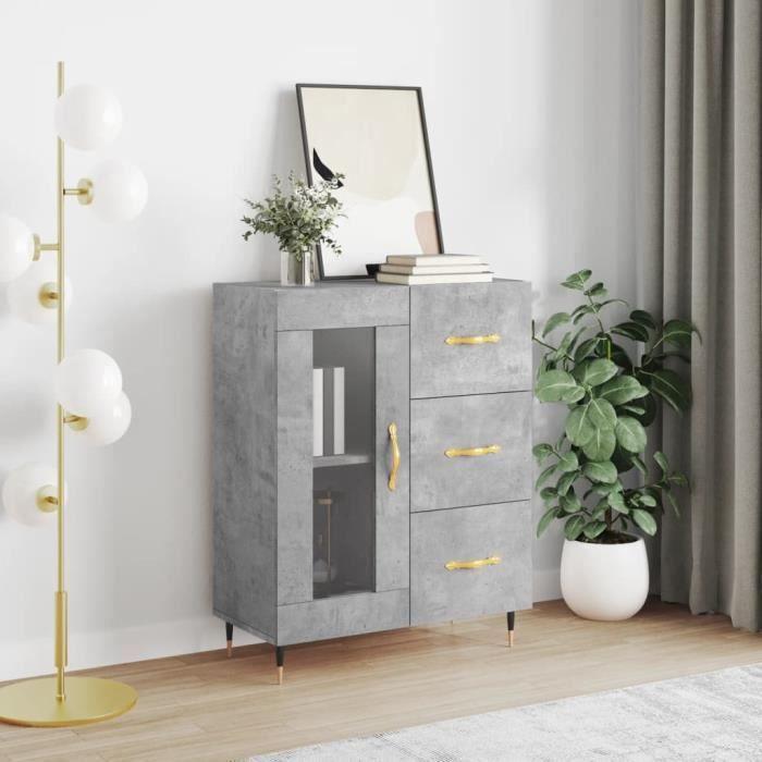 VidaXL Buffet Concrete Grey 69.5x34x90 Cm Engineered Wood 828024