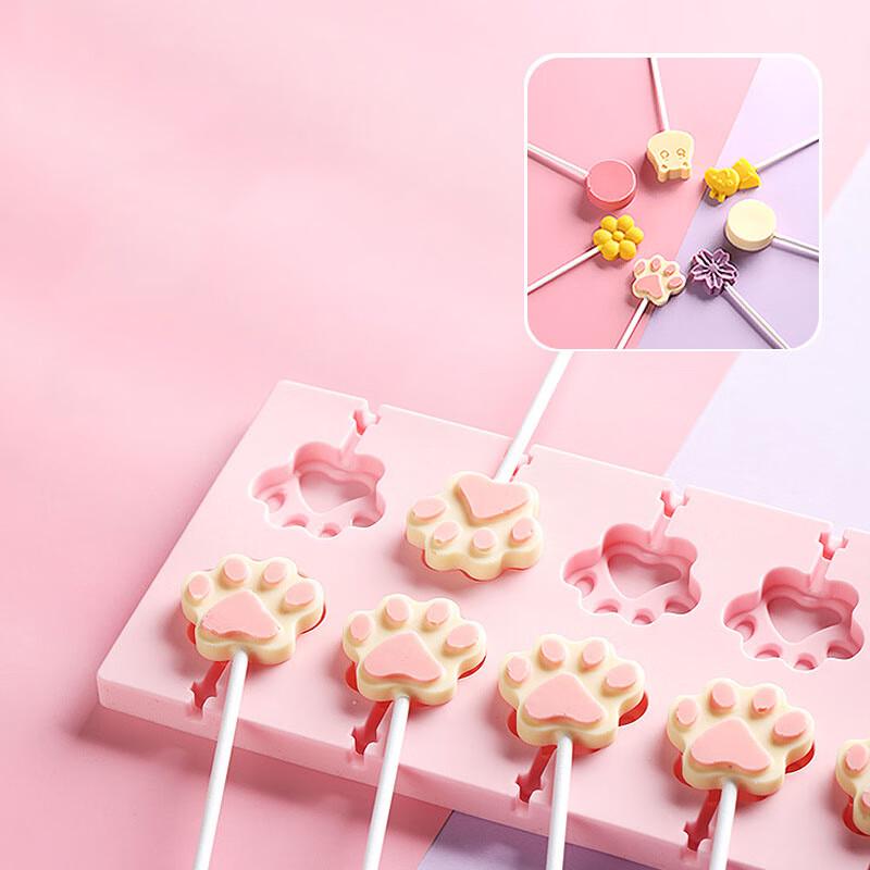 

Fan Shun 12-Cavity Silicone Lollipop Mold with Lid