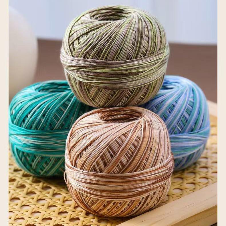 No. 7 Pure Cotton Silk Lace Yarn – Hand-Knitted, Strong Twist, Soft Half-Sleeve Crochet Yarn