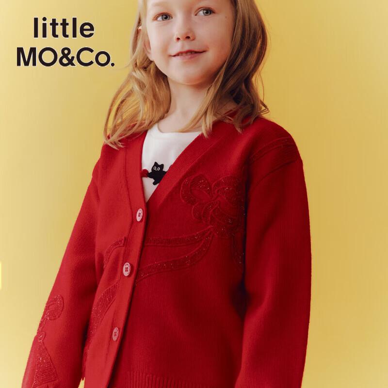 Little MO&Co. Kids  Wool Blend New Chinese Style Cardigan 165