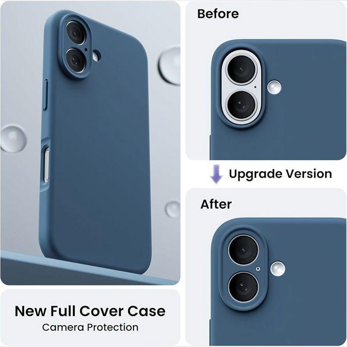 Coque de Protection - BOOLING - iPhone 17 Pro - Silicone Souple Doux Antichoc - Bleu Foncé