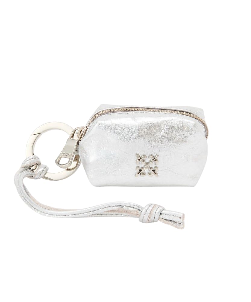 Russet Leather Mini Pouch Charm with Carabiner, RUZ1052189A0002, Free, Silver