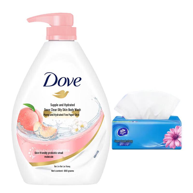 

Dove Refreshing & Hydrating Body Wash with Bonus Tissues