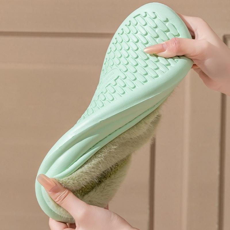 Cartoon New Cotton Slippers for Men and Women Fashion Thick-soled Plus Velvet To Keep Warm Autumn and Winter Cotton Slippers