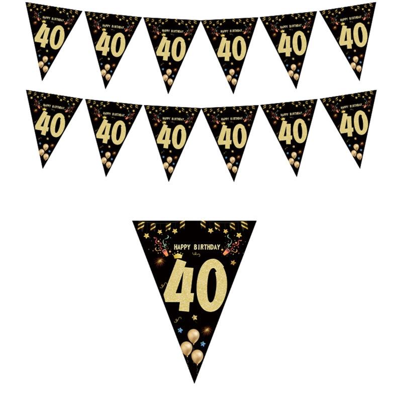 30 /40/ 50 /60 Year Happy Birthday Banner Adult Birthday Anniversary Backdrop Decoration for Birthday Party Background