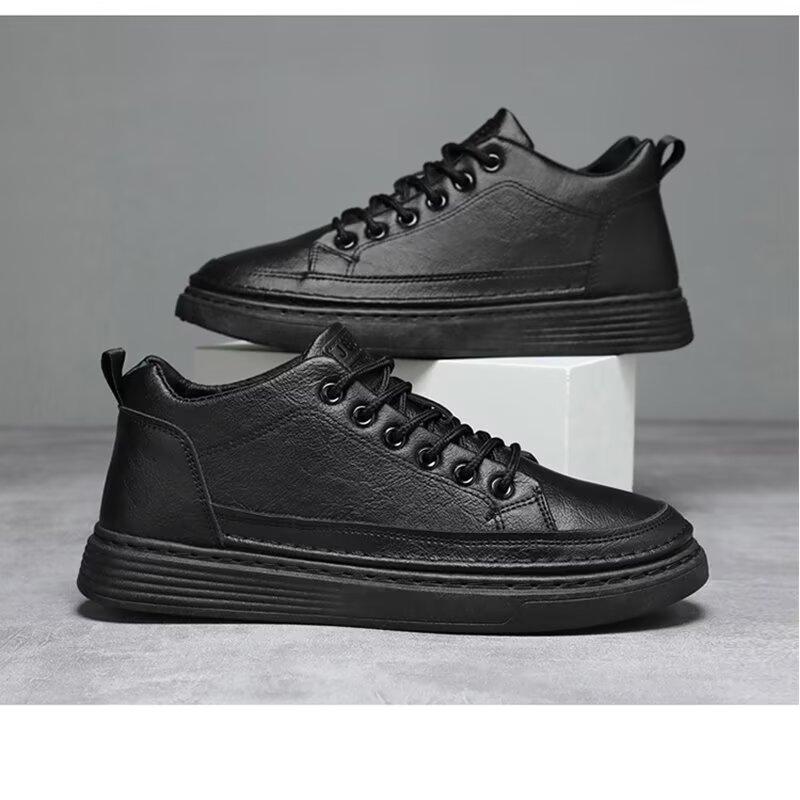 Prodyšné business casual boty pro muže Protiskluzové kožené boty, Sportovní plátěné boty pro muže Tenisky pro teenagery