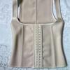 9 Steel Bones Wide Shoulder Latex Corset Body Shaper Vest