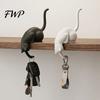 Katten Tafelblad Decor Schattige Sleutelhouder 3D Geprinte Figuur Kitty Vormige Haak Poot Hanger voor Wandplank Entree Opbergruimte