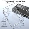 For iPhone 16 Case Clear Shockproof Acrylic + TPU Phone Cover
