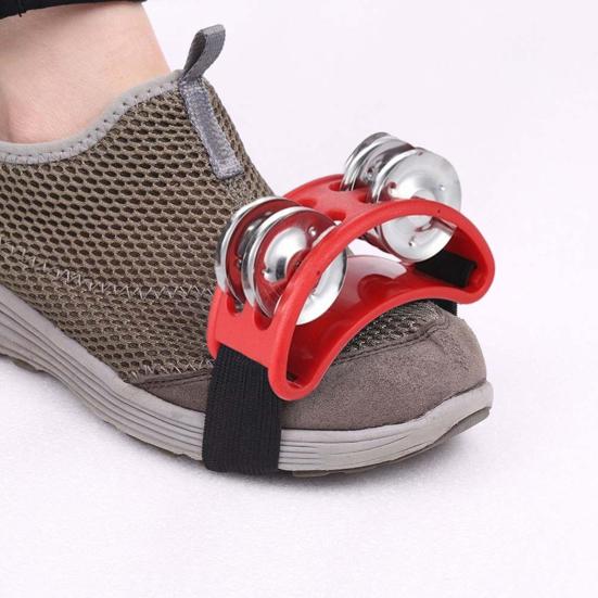 Tambourines Musical Instrument Foot Percussion Bells Steel Jingle Drum Adjustable Elastic