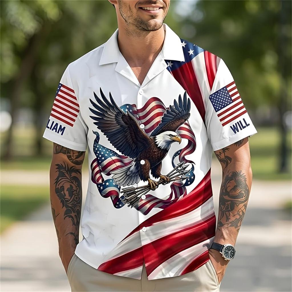 Men's Casual Short-Sleeve Collared Shirt For Spring/Summer
