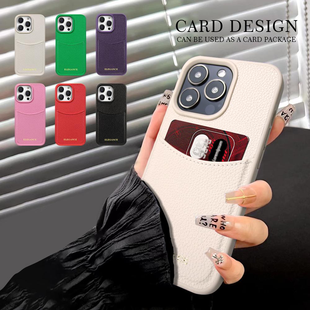Card Phone Case for Apple iPhone16 Pro Max Plus- Drop-Resistant PU Leather Card Holder Phone Cover for iPhone 16/15/14/13/12/11/Pro/Plus/Promax