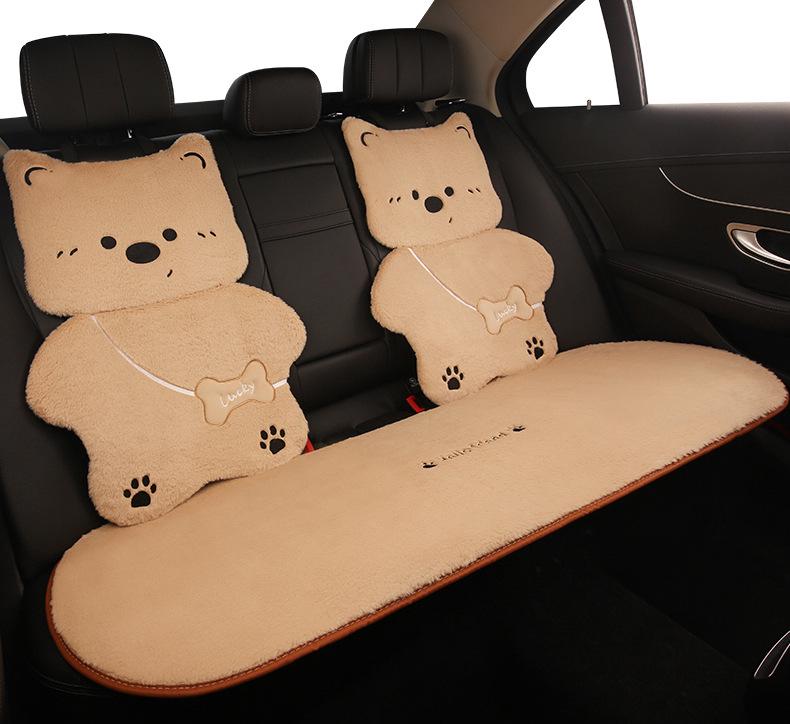 Kreskówkowy Pluszowy Zimowy Poduszka na Fotel Samochodowy dla GAC GS3, GS4, GS4PLUS