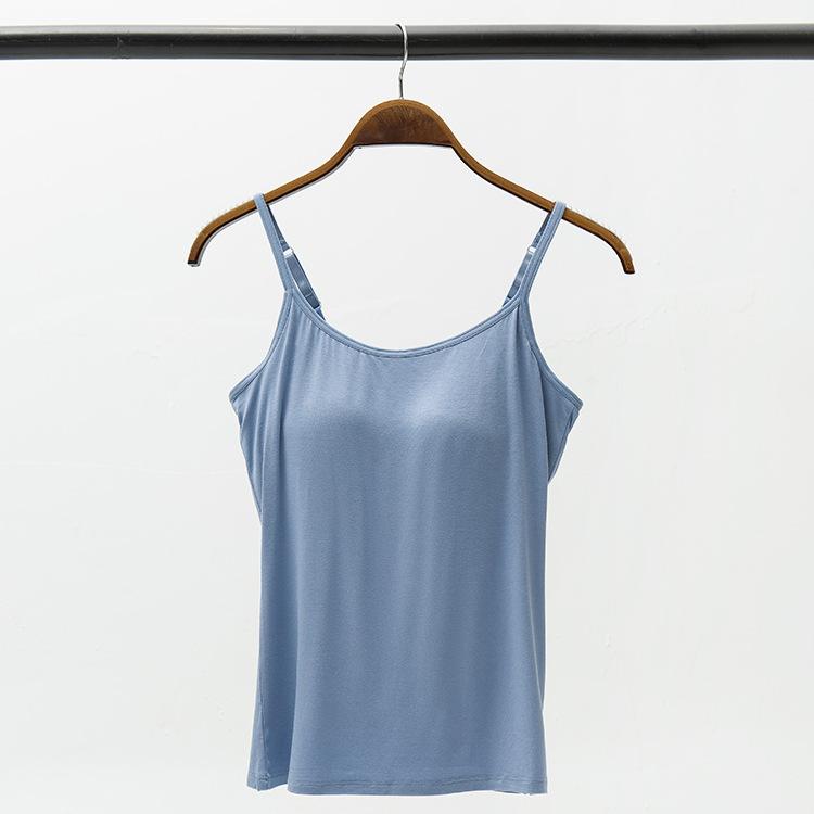 Small Sling Vest Inside, Women's Five-finger Cup Integrated with Chest Pad, Slim Fit, Big U Beautiful Back, High Elastic Backless In Spring and Summer