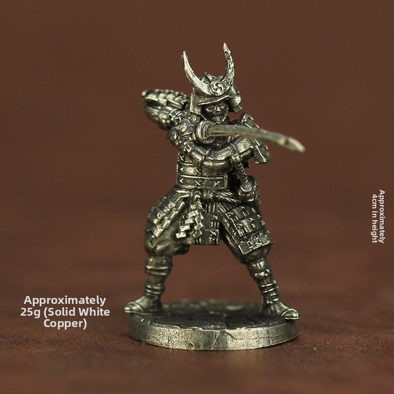 New Metal Chess Piece Samurai Ninja Ancient Soldier Model Toy Desktop Game Gift Display Piece Static Action Figure Collectible