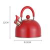 2.5L Stainless Steel Whistling Tea Kettle Water Boiler Heat-Resistant Camping Pot Ergonomic Handle Multi-Function for All Stoves