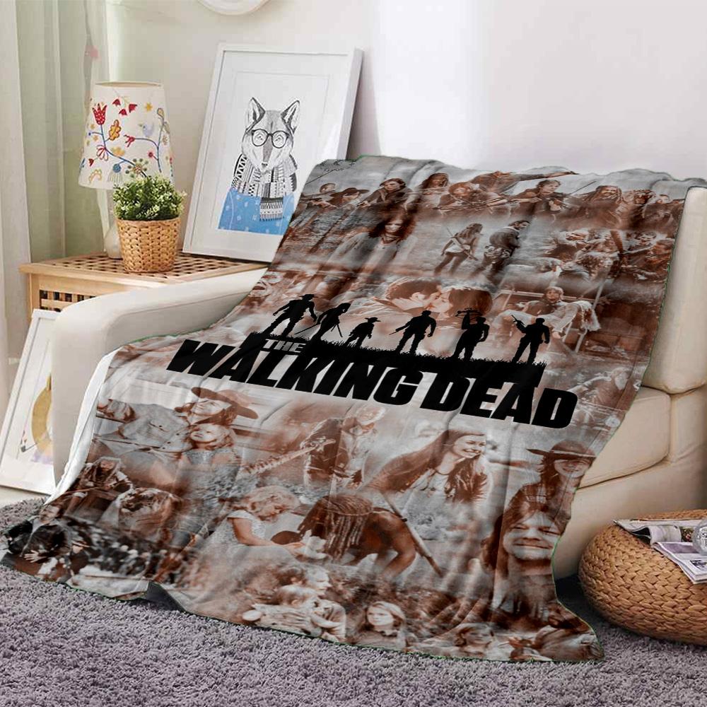 Walking Dead Print Flannel Blanket High Quality Warm Comfortable Cover for All Seasons Perfect for Gifts Home Decor