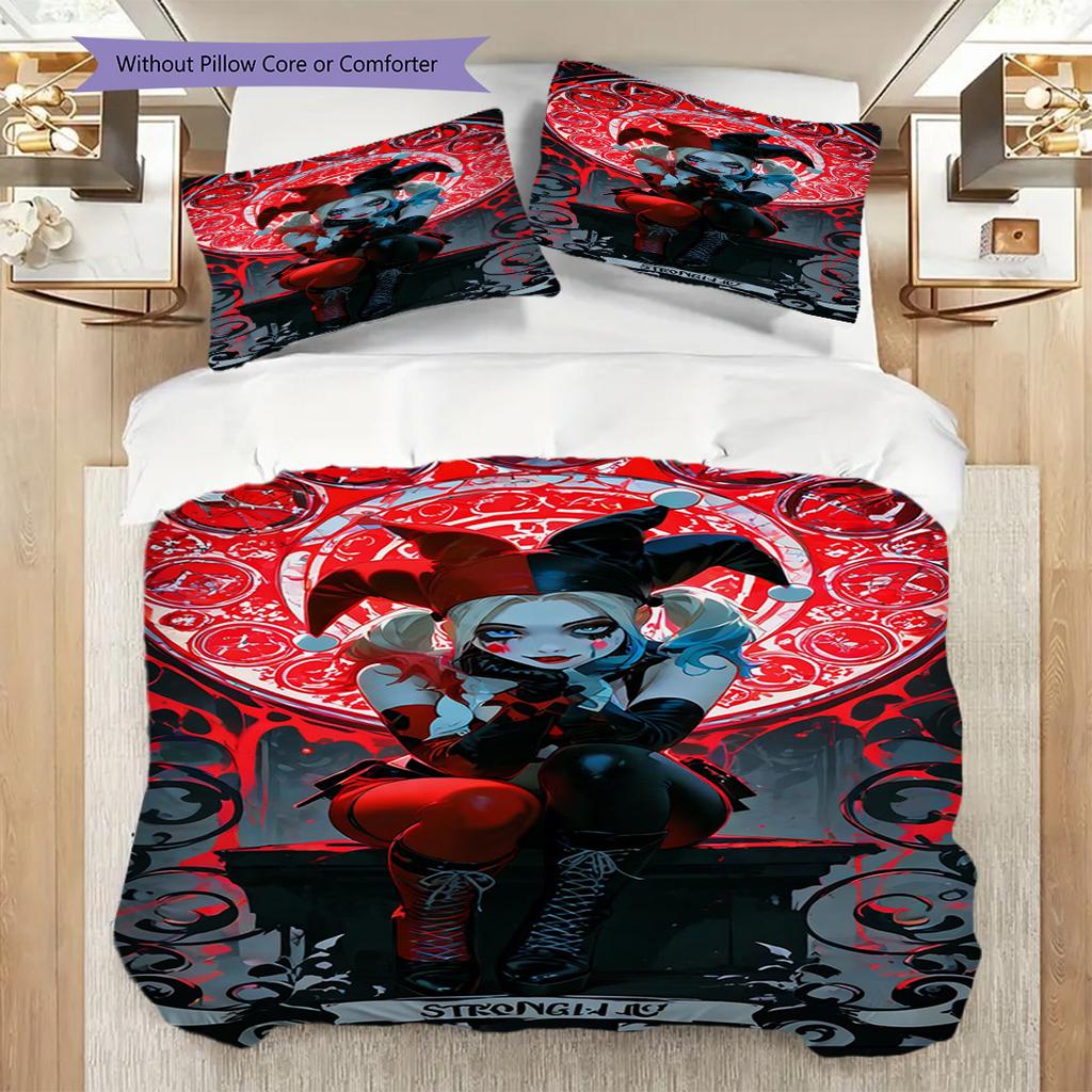 Harley Quinn Chaos Colorful Adventure Bedding 1 Duvet Cover 2 Pillowcase Without Core Christmas Birthday Gift Duvet Cover And Pillowcase