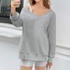Women's Fashionable, Casual, Comfortable V-Neck Long-Sleeved Warm Sweatshirt