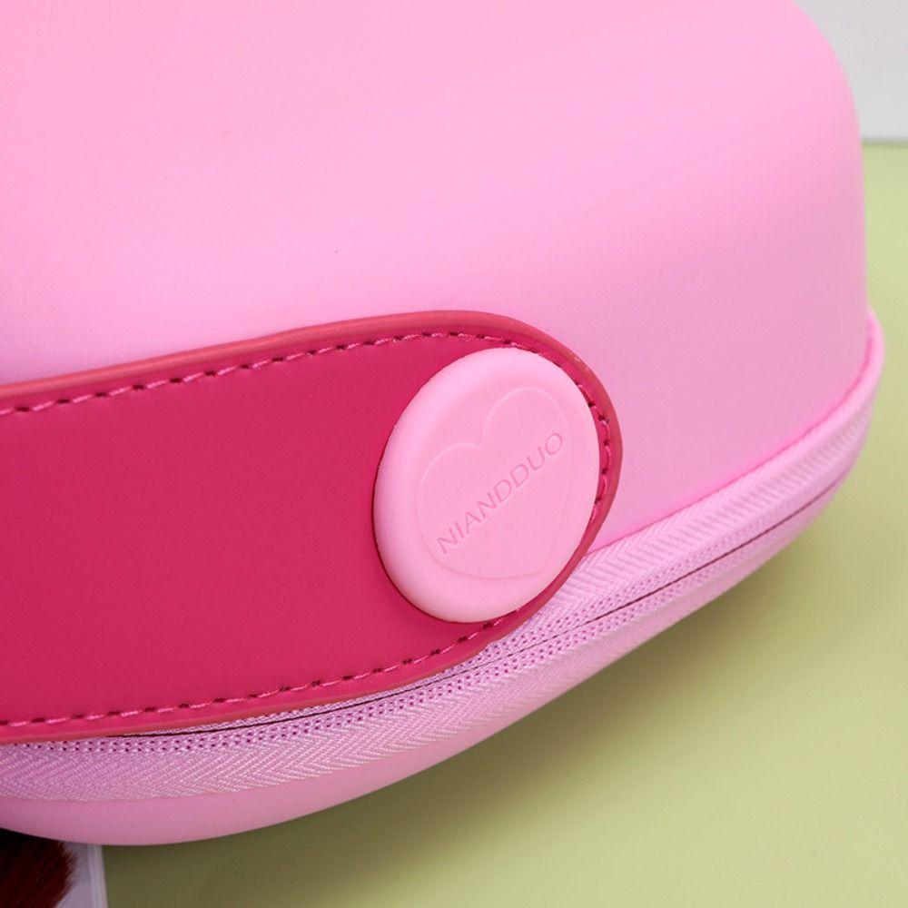 Candy Color PU Cosmetic Bag Handle Make Up Pouch Bag Makeup Case Portable Tote Bag Women