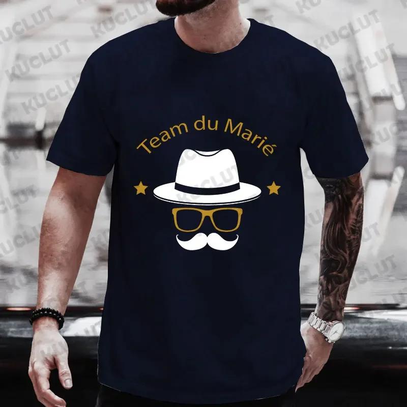 French Boyfriend Single Farewell Bachelor Stag Party Tees EVG Team Future Groom Squad Tops Male Wedding Party T Shirt for Men