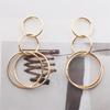 Three Circle Big Round Loop Simple Drop Earrings for Women Geometric Wedding Party Jewelry Christmas Girl Friend Gift