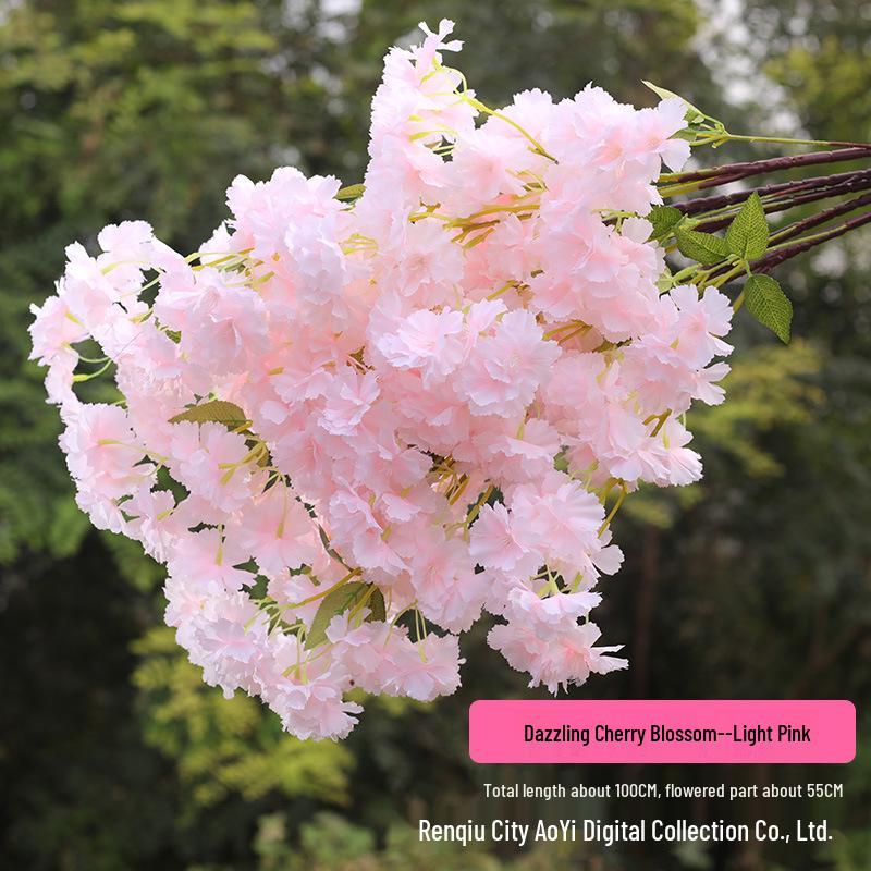 Artificial Cherry Blossom Branch - Dense 3-Prong/4-Prong Cherry Blossom Wedding Decoration