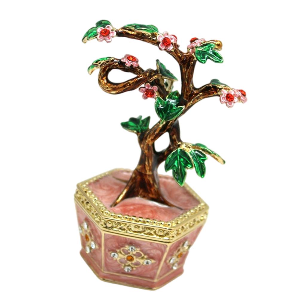 Metal Desktop Decoration Decorative Money Tree Storage Box for Trinkets and Accessories Home Organization Supplies
