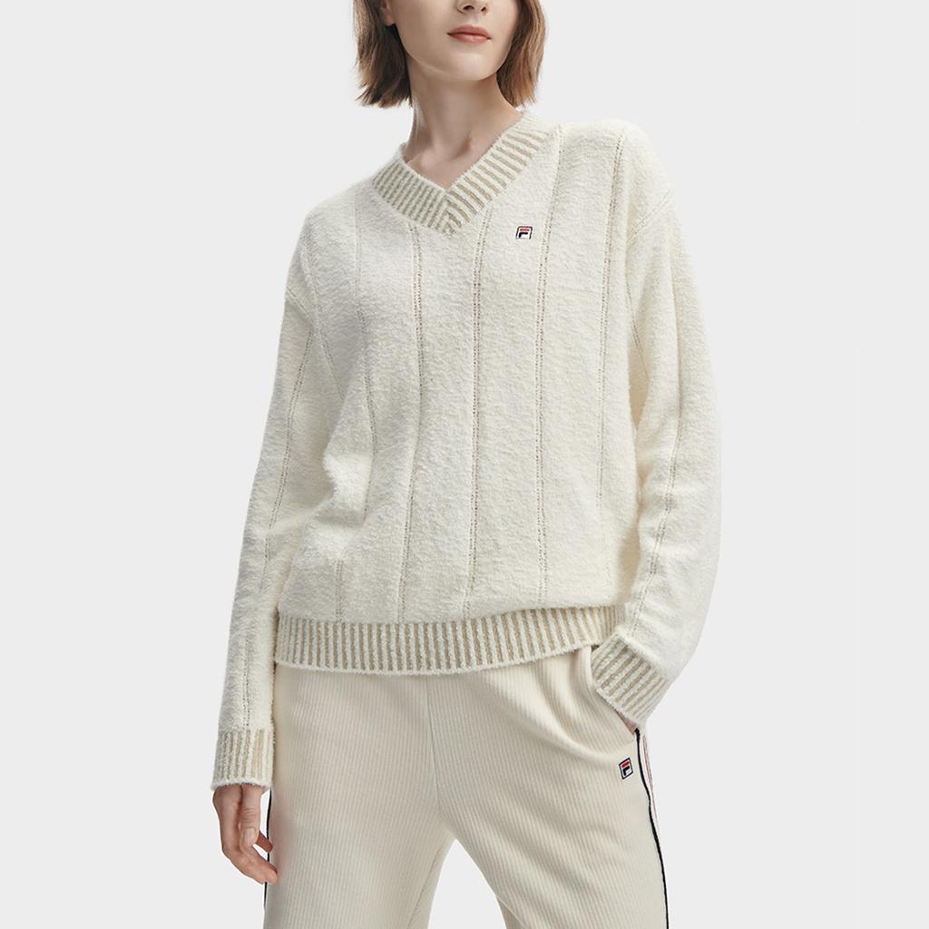 New FILA Knitwear Women's Steam White F11W341408F-IV