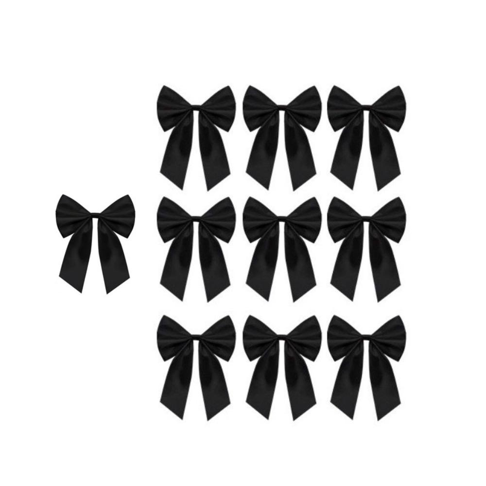 10Pcs Solid Color Christmas Bowknot DIY Christmas Decorative Bow Wedding Party