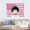 My Hero Academia Deku Pink American Flag Tapestry Anime Wall Decor Flat Print Bedroom Dorm Banner MHA Fan Gift