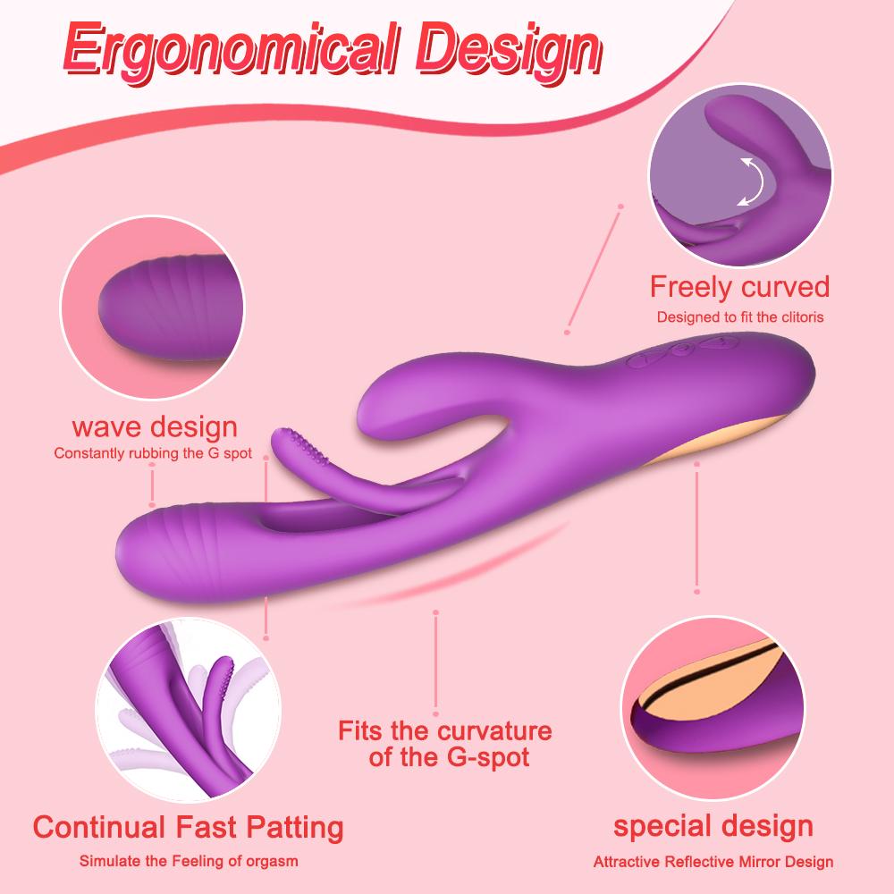 Rechargeable Dildo Flapping Tapping Vibrator for Women G Spot Clitoris Stimulator Dildo Vibrating Nipple Vagina Massager Female Sex Tos Adult Goods