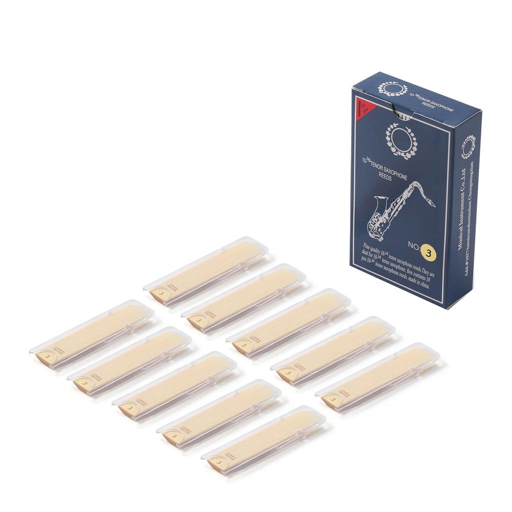 10 Stück Professionelle Saxophon-Blätter Ton mit Stärke 2.0/2.5/3.0 für Bb Tenor-Saxophon Blattteil Ausgezeichneter Klang