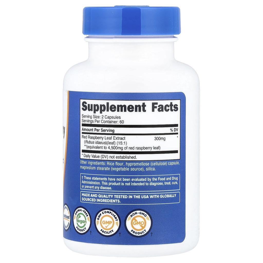 Nutricost Red Raspberry Leaf, 120 Capsules (150mg Per Capsule)