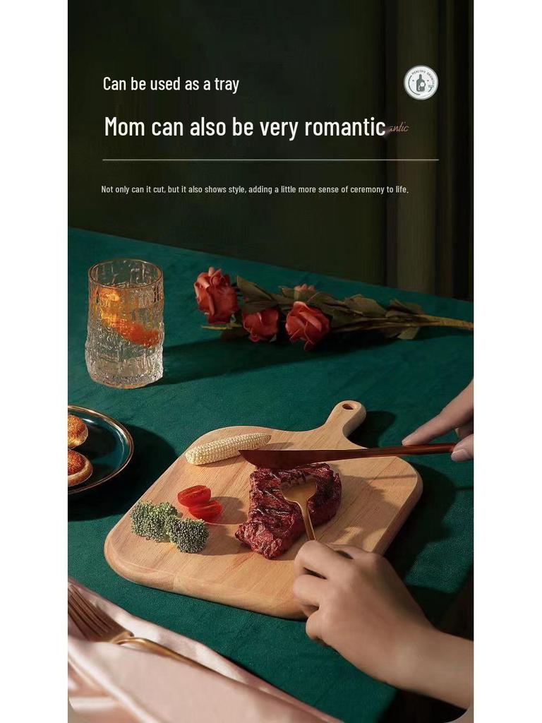 Multi-Purpose Solid Wood Cutting Board and Serving Tray for Fruit, Steak, Pizza, and More