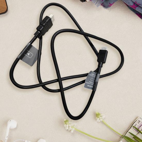 1.2 Meters HDMI-compatible Adapter Cable 1080P 4K Support Anti-interference High Clarity Mini HDMI-compatible To HDMI-compatible 2.0 Cable for Home