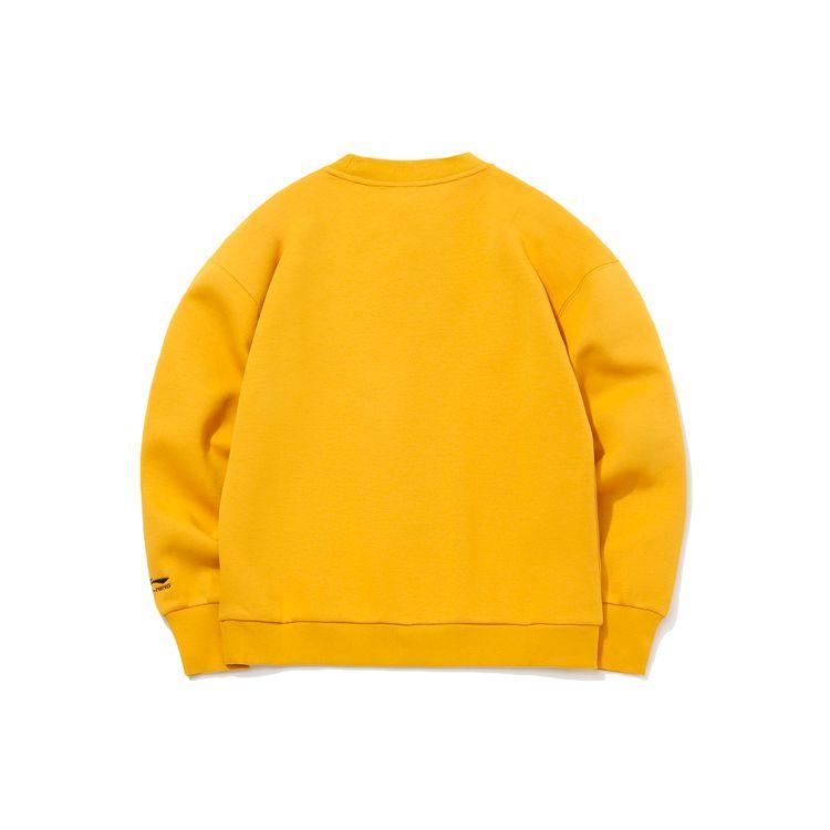 Li-Ning X Disney Co-Branded Sports Fashion Series Cartoon Print Loose Sweatshirt Women Tops Mineral-Yellow AWDQ584-4