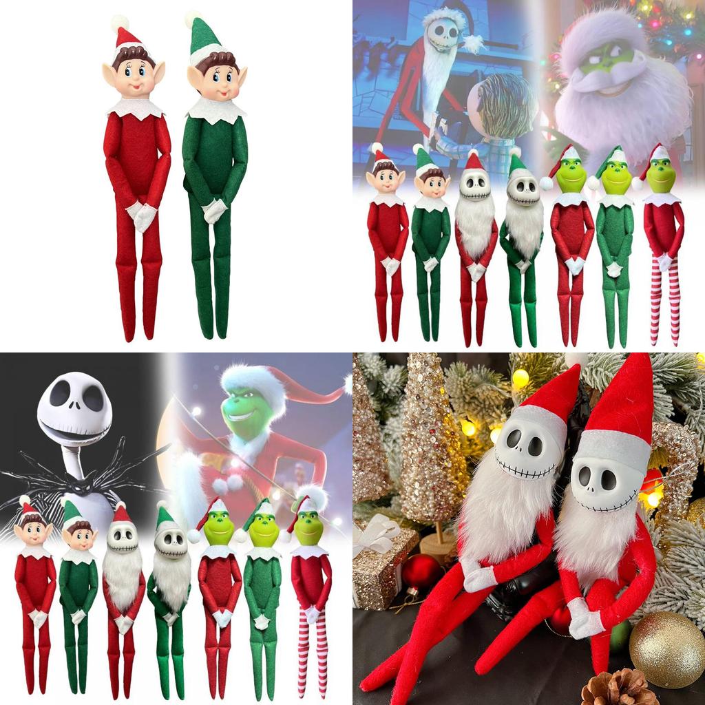 Delightful Themed Christmas Elf Doll Festive Pvc Ornament For Christmas
