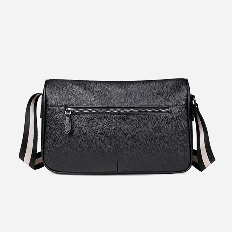 New Design Men Bag Soft Genuine Leather Boy's Flap Cowhide Leather Shoulder Bag Men's Crossbody Messenger Bags Fashion Style