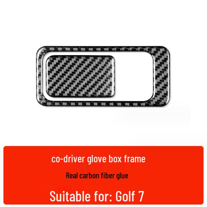 Compatible Carbon Fiber Interior Accessories for VW Golf 7: Console, Gear Shift, Cup Holder, A/C, Navigation Decor.