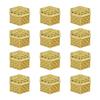 12PCS Hollow Candy Box Plastic Candy Case Container for Wedding Bridal Shower SuppliesGold Hexagonal
