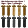 5pcs Hardened Steel Nozzles For Anycubic Kobra 2 Brass Volcano Nozzle For Kobra 2 Neo Kobra 2 Max Pro Plus 3D Printer Parts