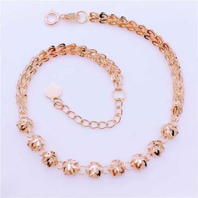 Purple Gold Bracelet Color Gold Exquisite High-End Rose Gold-Plated Embroidered Ball Phoenix Tail Bracelet Bracelet Bracelet Jewelry