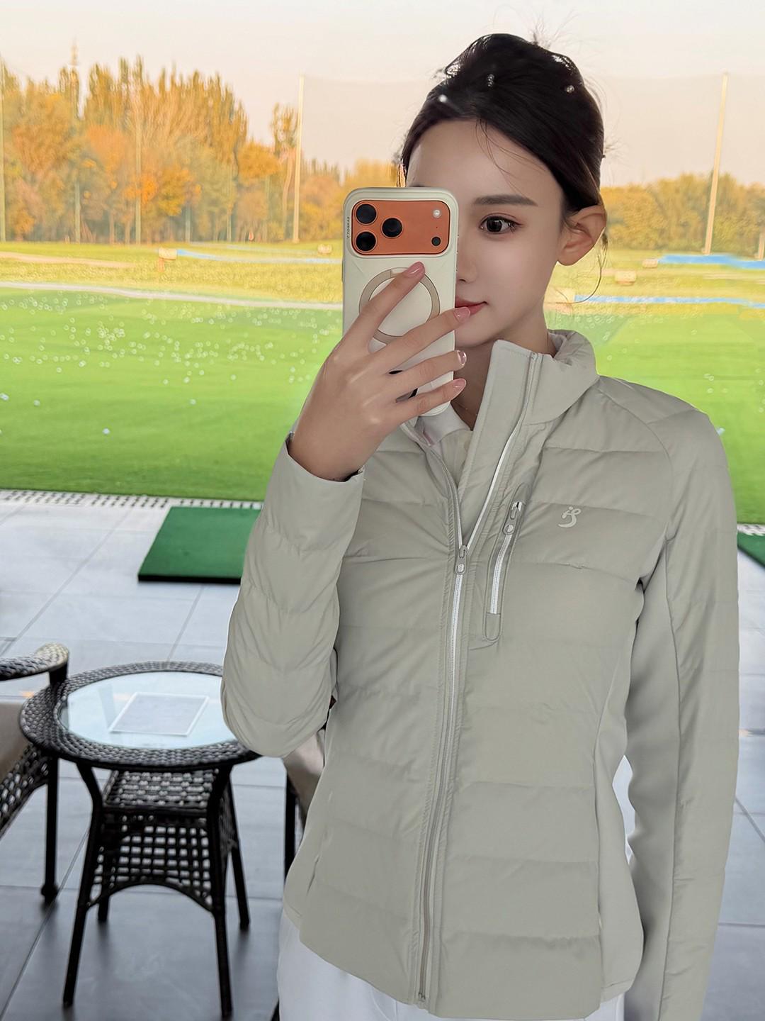 

Жіноча тонка пухова куртка TASHI GOLF та штани з флісу з високою талією Зимовий одяг для гольфу Medium