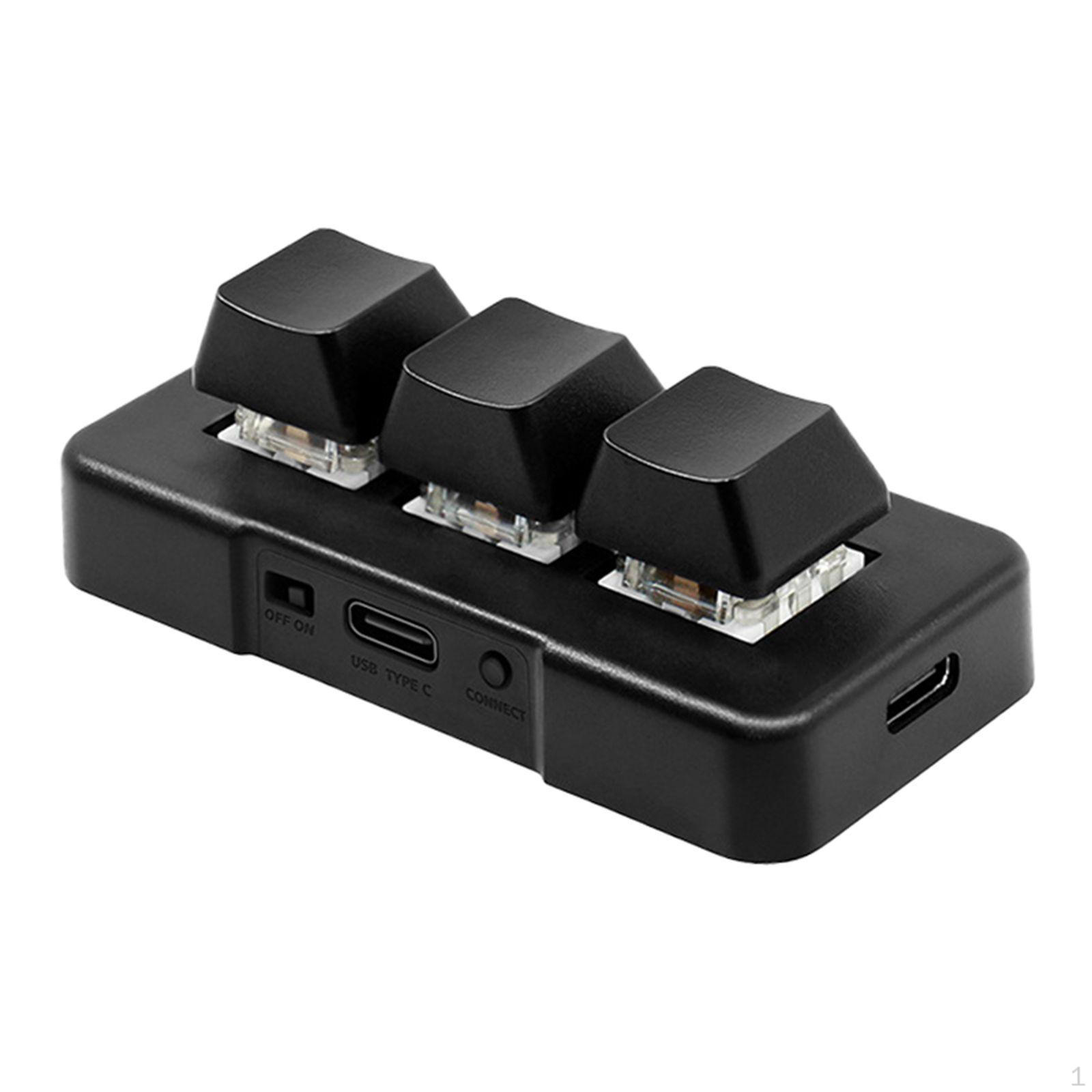 

3-клавишная клавиатура с подсветкой RGB, вырезание, копирование, вставка, программируемая для видеоигр