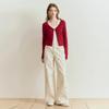 Ledin Exquisite V-Neck Knit Sweater Top