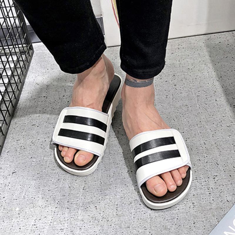 Summer Men Slippers Flat Shoes Indoor PVC Flip Flops Non-slip Bathroom Slides Beach Sandals Home Slippers Zapatillas De Hombre