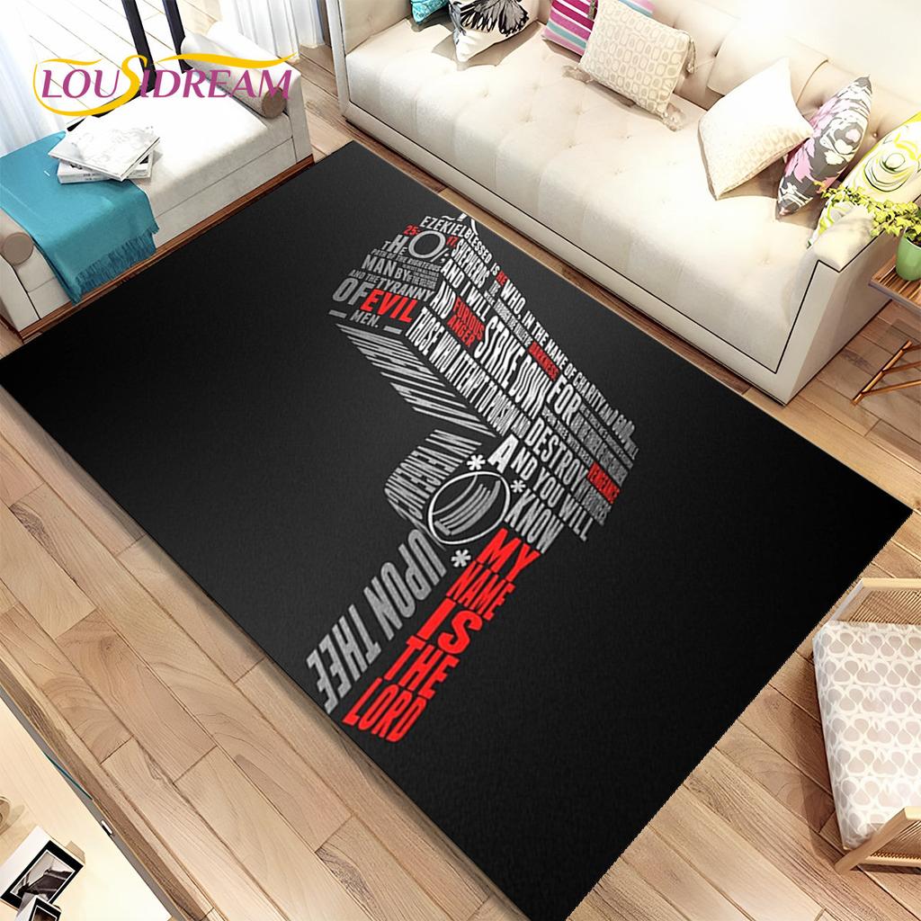 CS,USP,AK,M4,AWP,Gewehrpistolen-Patronengewehr-Bereichsteppich,Teppich für Zuhause, Wohnzimmer, Schlafzimmer, Sofa, Fußmatte, Dekor, rutschfeste Bodenmatte